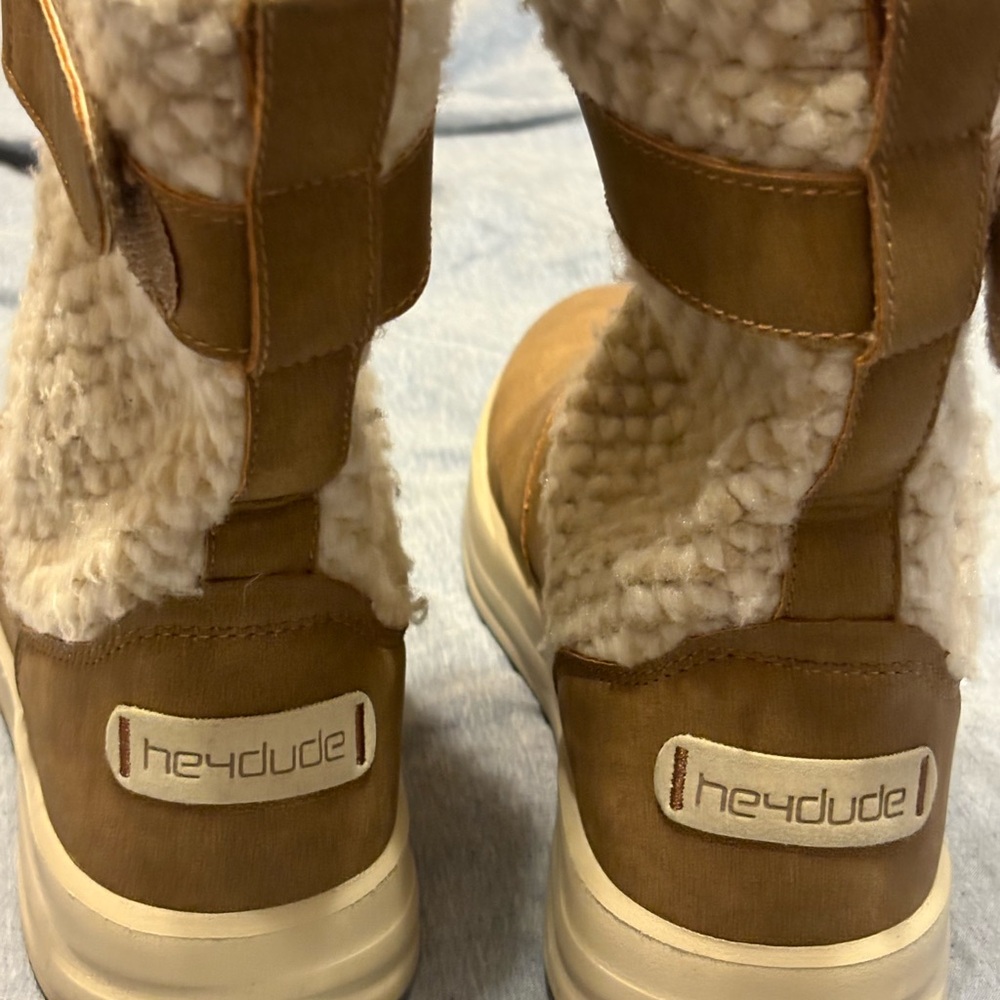 Hey Dude Tan Boots with Plush Lining